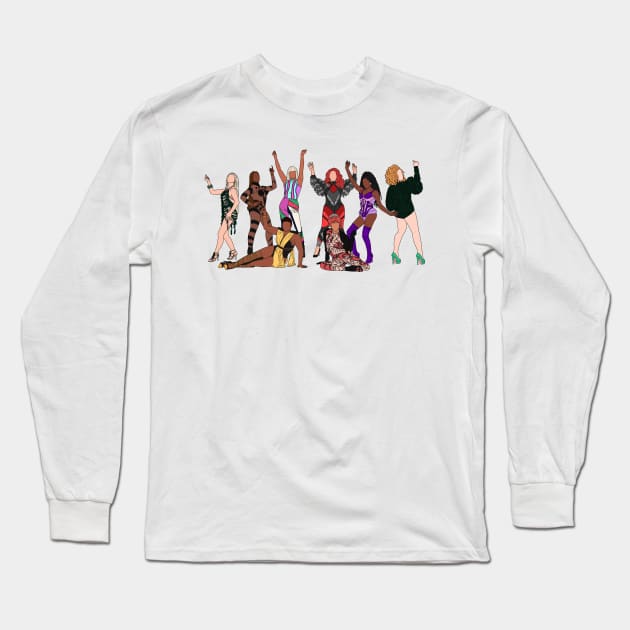 Legends - Jaida Essence Hall, Jinkx Monsoon, Yvie Oddly, The Vivienne, Raja Gemini, Monet X Change, Shea Coulee, Trinity The Tuck Long Sleeve T-Shirt by doctorbihcraft